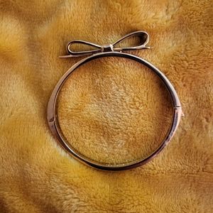 Rose gold tone Kate Spade bow bangle bracelet
